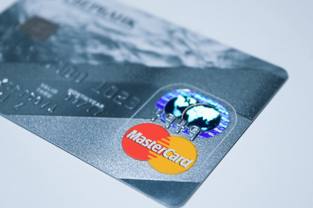 Close-up of a credit card