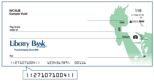 Image of Liberty Bank check