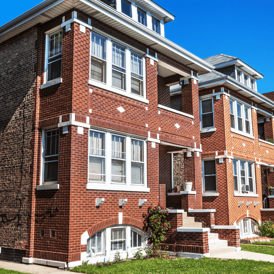 row of beautiful houses