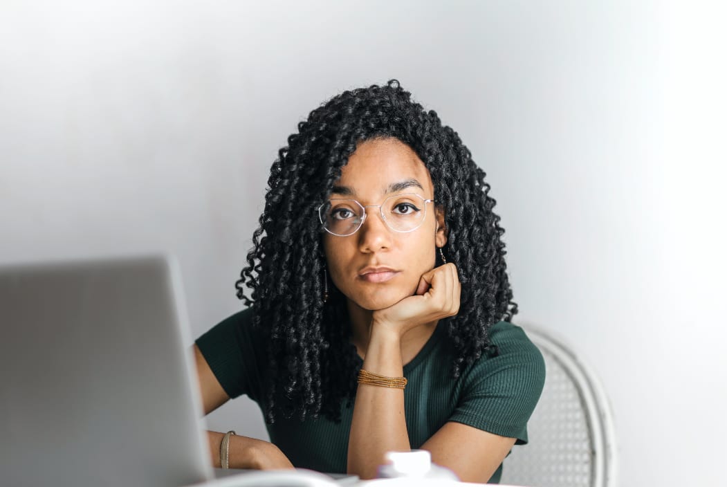 woman with laptop