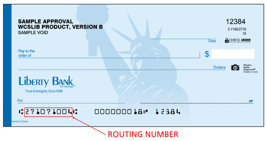 check image with routing number